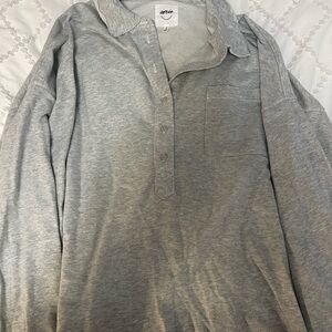 Aerie Heather Gray Long Sleeve Top